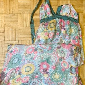 100% silk maxi dress